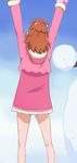  arms_up from_behind go!_princess_precure haruno_haruka haruyama_kazunori precure red_hair short_hair solo 
