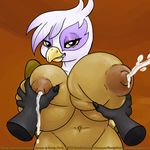  anthro anthrofied avian big_breasts big_nipples breast_grab breast_milking breasts disembodied_hand female first_person_view friendship_is_magic gilda_(mlp) grope gryphon hand_on_breast hi_res horn huge_breasts lactating mammal milk my_little_pony nipples nude smirk smudge_proof variant wings 