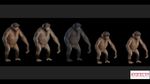  anthro ape baboon bare_shoulders fur hair male mammal monkey nude pose prehensile_feet primate solo unknown_artist 