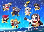  6+girls camcorder cane charlotte_(anime) chibi earmuffs kumagami_(charlotte) maedomari_(charlotte) medoki_(charlotte) multiple_boys multiple_girls nishimori_misa nishimori_yusa otosaka_ayumi otosaka_shunsuke otosaka_yuu remotaro riding sara_shane scarf shichino_(charlotte) star takajou_joujirou telescope tomori_nao winter_clothes 