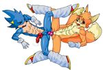  anal balls clothing footwear gloves male male/male miles_prower orange_eyes penis shoes sonic_(series) sonic_the_hedgehog unknown_artist 