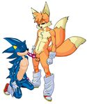  balls clothing footwear gloves green_eyes male male/male miles_prower oral penis shoes sonic_(series) sonic_the_hedgehog unknown_artist 