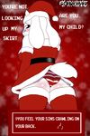  2015 anthro blush caprine christmas clothed clothing elbow_gloves english_text female gloves hat holidays horn legwear long_ears looking_at_viewer mammal panties santa_hat solo spunkubus stockings text toriel undertale underwear video_games 