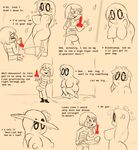  breasts clothed clothing crossgender english_text female ghost human male mammal napstablook parody penis protagonist_(undertale) spirit text thewill undertale video_games 