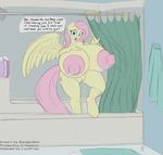  anthro areola badgerben big_areola big_breasts breasts english_text equine erect_nipples female fluttershy_(mlp) friendship_is_magic huge_breasts hyper hyper_breasts lactating lordfriez mammal milk my_little_pony nipples nude pegasus pussy solo text wings 