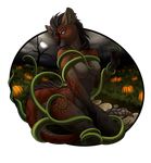  borders cloud halloween_theme high_detail horn hybrid hyena inkmaven katida long_tail mammal moon nelizar nithilack_(character) plate pumpkin pumpkins rattlesnake reptile scale scales scalie snake spotted_hyena stone_path transparent_border vines 