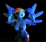  2015 3d_(artwork) anthro areola big_breasts boxing_gloves breasts cgi digital_media_(artwork) equine erect_nipples female friendship_is_magic isisazza mammal my_little_pony nipples nude pegasus rainbow_dash_(mlp) solo wings 