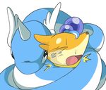  ambiguous_gender blue_skin buizel coiling crying dragonair duo eyes_closed imminent_vore nintendo pain pok&eacute;mon size_difference struggling tears video_games vore winte wrap 