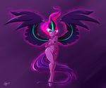  anthro areola big_breasts breasts equestria_girls equine erect_nipples female friendship_is_magic horn mammal midnight_sparkle_(eg) my_little_pony nipples nude olyagon33 pussy solo winged_unicorn wings 