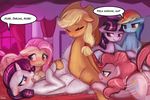  applejack_(mlp) equine exhibitionism female fluttershy_(mlp) friendship_is_magic horn horse invalid_tag lumineko mammal my_little_pony pegasus pinkie_pie_(mlp) pony rainbow_dash_(mlp) rarity_(mlp) sex tribadism twilight_sparkle_(mlp) unicorn wings 