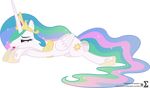  2015 90sigma absurd_res alpha_channel equine female feral friendship_is_magic fur hair hi_res horn mammal multicolored_hair my_little_pony princess_celestia_(mlp) purple_eyes solo tired white_fur winged_unicorn wings 