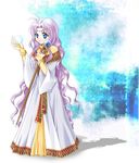  blue_eyes fire_emblem fire_emblem:_thracia_776 jewelry long_hair mahiruno purple_hair robe sara_(fire_emblem) solo very_long_hair wand 