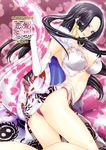  black_hair boa_hancock chigusa_suzume cover cover_page doujinshi elbow_gloves gloves highres long_hair non-web_source one_piece panties salome_(one_piece) side_slit snake underwear 