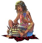  anklet asami_you barefoot copyright_request dark_skin drum feet flower hairlocs instrument jewelry sketch soles solo tattoo toes tribal 
