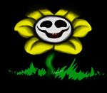  2015 ambiguous_gender creepy dream evil_grin flower flowey_the_flower grin grotesque looking_at_viewer nightmare nightmare_fuel plant red_eyes scary smile smirk soul_devouring_eyes teeth undertale video_games zephias 