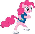  2013 absurd_res alpha_channel blue_eyes clothing cutie_mark equine female friendship_is_magic fur hair hi_res horse ice_skates mammal my_little_pony pink_fur pink_hair pinkie_pie_(mlp) pony sakatagintoki117 simple_background smile solo transparent_background 