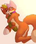  2015 anthro blush breasts brown_fur brown_nose canine clothed clothing disney doll fluffy_tail fox fur looking_at_viewer maid_marian mammal nude orange_fur pinup plushie pose pussy robin_hood robin_hood_(disney) saetia side_boob solo vaginal 