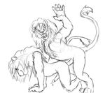  anal anthro chris_mckinley erection feline lion male male/male mammal penis sketch 