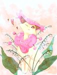  delcatty flower gen_3_pokemon heart lily_of_the_valley no_humans one_eye_closed plant pokemon pokemon_(creature) r18ankou 