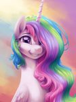  2015 abstract_background equine female friendship_is_magic fur hair hi_res horn mammal multicolored_hair my_little_pony princess_celestia_(mlp) purple_eyes smile solo verulence white_fur winged_unicorn wings 