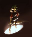  5_fingers anthro clothed clothing female green_hair green_nose hair hoodie hoot looking_at_viewer mammal mustelid otter otterloo short_hair solo standing whiskers 