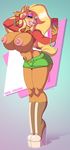  anthro areola bandicoot big_breasts breasts clothed clothing crash_bandicoot_(series) erect_nipples female huge_breasts invalid_tag mammal marsupial nipple_piercing nipples piercing skimpy solo tawna_bandicoot teer thick_lips thong video_games 