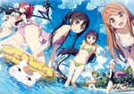  &gt;_&lt; :d ;) absurdres andou_mahoro animal_ears antenna_hair arms_up ass barefoot beach beach_umbrella bell bikini black_hair blue_sky blush bow braid breasts brown_eyes casual_one-piece_swimsuit cat_ears cat_tail cleavage closed_eyes cloud crossover day dejiko di_gi_charat dutch_angle eva_01 fate_(series) frilled_swimsuit frills from_side full_metal_panic! green_bikini green_eyes green_hair gun hair_bell hair_bow hair_ornament hair_stick highres huge_filesize innertube k-on! kantoku long_hair looking_at_viewer love_hina low_ponytail mahoromatic mecha multiple_girls nakano_azusa narusegawa_naru natsume_yuujinchou navel neon_genesis_evangelion nyanko one-piece_swimsuit one_eye_closed open_mouth outdoors outstretched_arms outstretched_hand over_shoulder pink_swimsuit ponytail purple_hair rebuild_of_evangelion reclining red_bikini red_hair rifle scan school_swimsuit side-tie_bikini silver_hair single_braid skull_hair_ornament sky small_breasts smile sniper_rifle swimsuit tail teletha_testarossa tengen_toppa_gurren_lagann toosaka_rin trefoil twintails umbrella very_long_hair wading weapon weapon_over_shoulder weapon_request white_bikini white_school_swimsuit white_swimsuit yoko_littner 