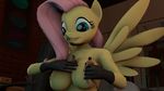  2015 3d_(artwork) anthro anthrofied bedroom big_breasts breast_grab breast_squeeze breast_squish breasts cgi clothing digital_media_(artwork) domination equine female female_domination fluttershy_(mlp) fox_whisper85 friendship_is_magic fur gloves hand_on_breast human human_on_anthro interspecies larger_female macro male mammal micro my_little_pony nipples nude rubber size_difference smaller_male source_filmmaker teeth wings 