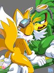  avian bird canine coolblue cum fox hawk jet_the_hawk mammal miles_prower sonic_(series) sonic_riders 