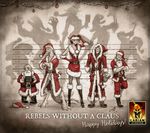  anthro beard bone christmas clothed clothing divinity:_original_sin_2 dwarf elf facial_hair female group hat height_chart holidays human humanoid lizard male mammal pose reptile santa_hat scalie shadow skeleton text undead video_games 