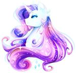  2015 blue_eyes equine female friendship_is_magic hair horn koveliana mammal my_little_pony portrait purple_hair rarity_(mlp) solo unicorn 
