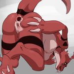  anus breasts butt digimon dragontherapist female guilmon looking_at_viewer nipples nude open_mouth pussy pussy_juice saliva scalie solo tongue tongue_out 