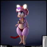  3d_(artwork) breasts cgi digital_media_(artwork) endless_(artist) female hi_res mammal polly_esther samurai_pizza_cats solo 