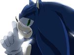  anthro black_nose clothing gloves green_eyes hedgehog male mammal smile solo sonic_(series) sonic_the_hedgehog エイムエフ 