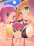  :o animal_ears bangs beatmania beatmania_iidx beatstream bemani between_breasts bikini bisco_(beatstream) blonde_hair blunt_bangs blush breast_envy breast_press breasts cat_ears eyebrows eyebrows_visible_through_hair foreshortening girl_sandwich green_eyes head_between_breasts height_difference hirose_madoka large_breasts lens_flare licking_lips long_hair looking_at_viewer multiple_girls nagisa_(bemani) open_mouth outstretched_arm parted_bangs pink_eyes pink_hair plaid plaid_bikini rasis reaching_out sandwiched self_shot smile sound_voltex strap_gap string_bikini striped striped_bikini sun swimsuit tongue tongue_out yellow_bikini 