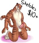  advertisement anthro disney feline jonas-puppeh mammal solo stripper stripper_tiger_(zootopia) tiger zootopia 