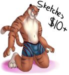  advertisement anthro bulge disney feline jonas-puppeh mammal solo stripper stripper_tiger_(zootopia) tiger zootopia 