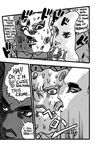  araki_hirohiko_(style) bag bruno_buccellati buck_teeth cheek_licking drawfag english face_licking giorno_giovanna greyscale jojo_no_kimyou_na_bouken left-to-right_manga licking monochrome multiple_boys parody patrick_star peanut spongebob_squarepants spongebob_squarepants_(character) style_parody sweat taste_of_a_liar vento_aureo 