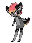  alien-junkie chibi cute dragon girly hybrid invalid_color maxie_alan navel navel_piercing piercing star stripes thick_tail 