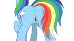  2015 0xddeeff anus butt cutie_mark equine female friendship_is_magic hair horse mammal multicolored_hair my_little_pony nude pony presenting pussy rainbow_dash_(mlp) solo 