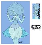  alien big_thighs blue_diamond&#039;s_pearl_(character) eetoro_(artist) gem_(species) invalid_color lookbacktofour_(artist) peace_sign_(disambiguation) peace_symbol pearl steven_universe tagme wide_hips 