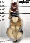  &lt;3 2015 anthro breasts canine digital_media_(artwork) female fennec fox fur hair hybrid lying mammal on_back police pussy text theorangewolf white_fur 