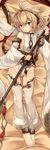  :&lt; andira_(granblue_fantasy) animal_ears bare_shoulders barefoot bed_sheet blonde_hair breasts cleavage detached_leggings detached_sleeves erune feet from_above full_body granblue_fantasy groin hair_between_eyes hair_ornament highres holding holding_weapon jitome looking_at_viewer monkey_ears monkey_tail red_eyes short_hair sideboob small_breasts solo staff tail toes two_side_up weapon wide_sleeves yasu_(yossy) 