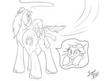  2016 anal_vore balls black_and_white butt cutie_mark dock duo equine female feral friendship_is_magic hair hat hooves horse male male/female mammal monochrome my_little_pony pegasus rainbow_dash_(mlp) size_difference sugahbite troubleshoes_(mlp) vore wings 