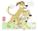  2014 anal anal_penetration animal_genitalia balls canine canine_penis cum dog dukey duo erection fennec_(artist) feral feral_on_feral johnny_test johnny_test_(series) knot male male/male mammal penetration penis tongue tongue_out 