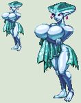  big_breasts breasts casetermk cleavage clothed clothing female nintendo ocarina_of_time princess_ruto solo the_legend_of_zelda video_games wide_hips zora 