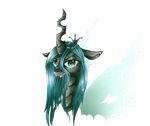  2012 alpha_channel changeling crown dreampaw equine female friendship_is_magic fur green_eyes green_hair hair hi_res horn looking_at_viewer mammal my_little_pony queen_chrysalis_(mlp) simple_background transparent_background wings 