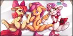  apple_bloom_(mlp) cub cute earth_pony equine female feral friendship_is_magic group horn horse looking_at_viewer mammal my_little_pony pegasus pony pussy scootaloo_(mlp) sweetie_belle_(mlp) tongue unicorn wings xennos young 
