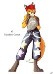  alpha_channel anthro brown_fur canine clothed clothing coszcatl english_text fox fur hair invalid_tag looking_at_viewer male mammal red_hair simple_background smile solo standing text transparent_background 