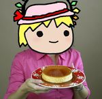  flandre_scarlet food lowres mspaint photo pudding solo touhou 